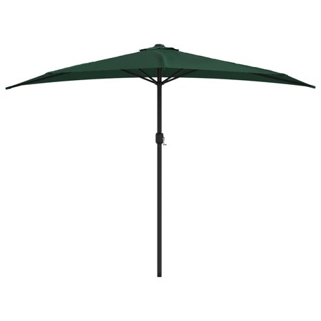 Balkonparasol half met aluminium paal 300x155 cm groen 3