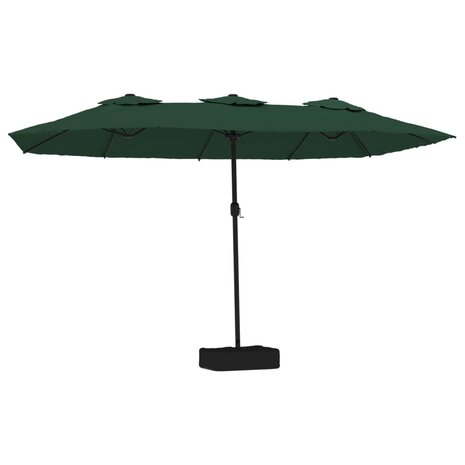 Parasol dubbel met LED 449x245 cm groen 2