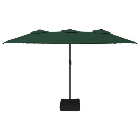 Parasol dubbel met LED 449x245 cm groen 4