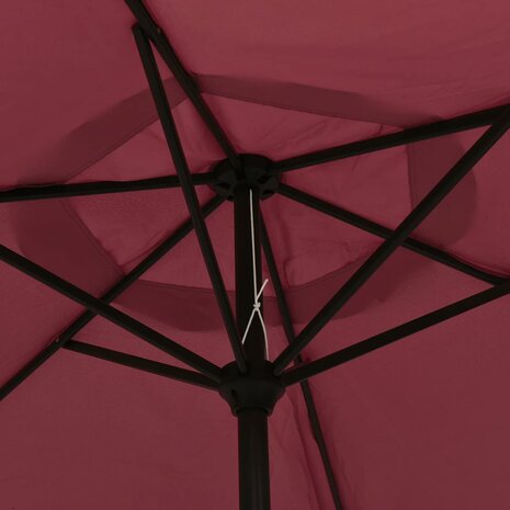 Parasol 200x224 cm aluminium bordeauxrood 5