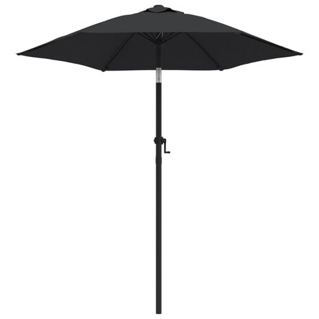 Parasol 200x224 cm aluminium zwart 2