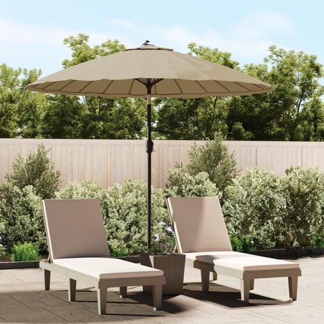 Parasol met aluminium paal 270 cm taupe 1