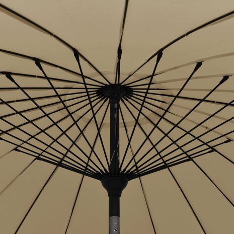 Parasol met aluminium paal 270 cm taupe 5