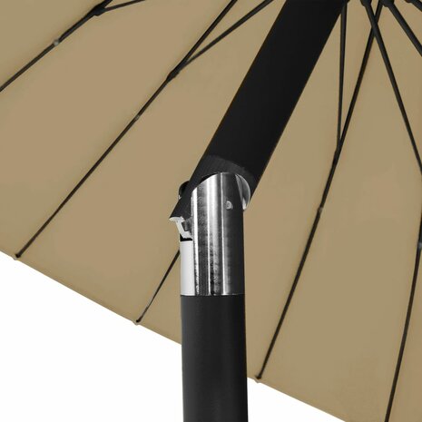 Parasol met aluminium paal 270 cm taupe 6