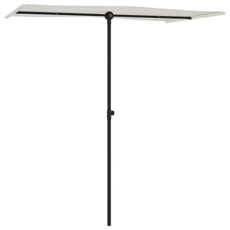 Parasol met aluminium paal 180x110 cm zandwit 3