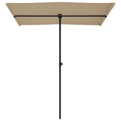 Parasol met aluminium paal 180x110 cm taupe 4