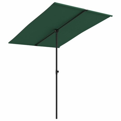 Parasol met aluminium paal 2x1,5 m groen 2