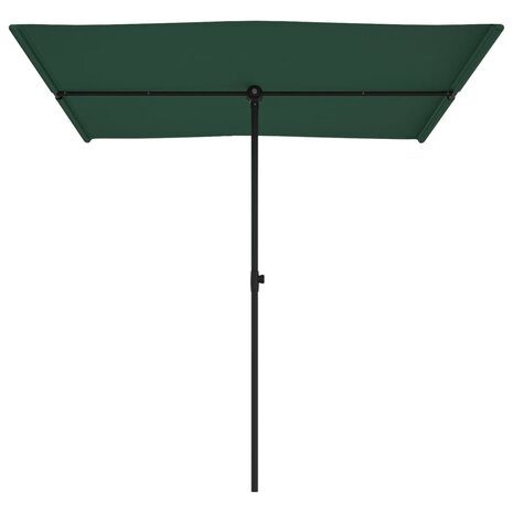 Parasol met aluminium paal 2x1,5 m groen 4