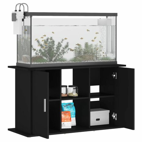 Aquariumstandaard 101x41x58 cm bewerkt hout zwart 4