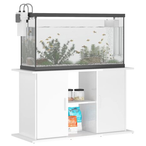 Aquariumstandaard 101x41x58 cm bewerkt hout hoogglans wit 3