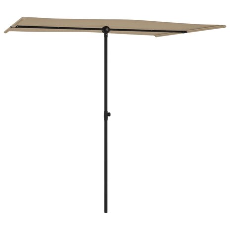 Parasol met aluminium paal 2x1,5 m taupe 3