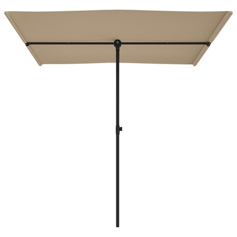 Parasol met aluminium paal 2x1,5 m taupe 4