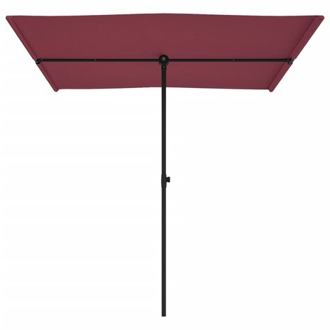 Parasol met aluminium paal 2x1,5 m bordeauxrood 4