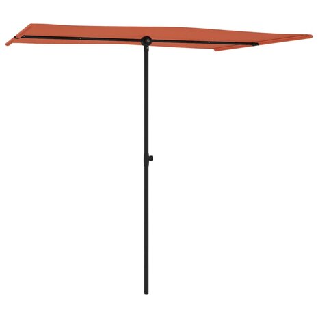 Parasol met aluminium paal 2x1,5 m terracotta 3