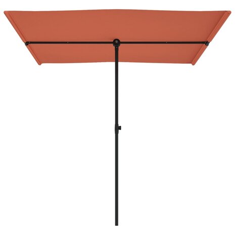 Parasol met aluminium paal 2x1,5 m terracotta 4