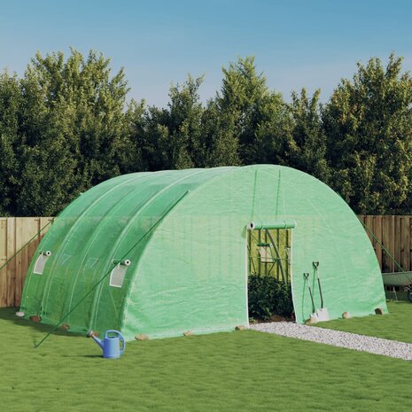 Tuinkas met stalen frame 24 m² 6x4x2,85 m groen 1