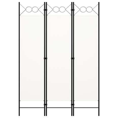 Kamerscherm met 3 panelen 120x180 cm wit 2