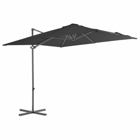 Zweefparasol met stalen paal 250x250 cm antraciet 1