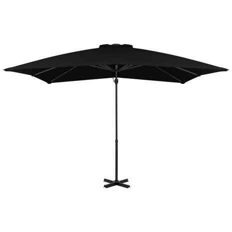 Zweefparasol met aluminium paal 250x250 cm zwart 2