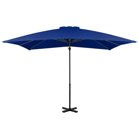 Zweefparasol met aluminium paal 250x250 cm azuurblauw 2