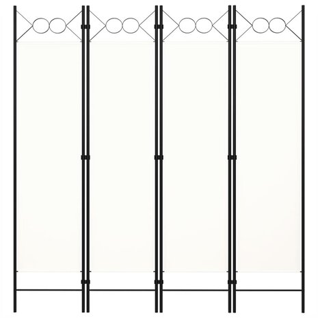 Kamerscherm met 4 panelen 160x180 cm wit 3