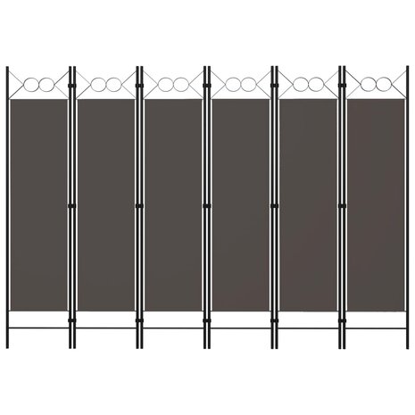 Kamerscherm met 6 panelen 240x180 cm antraciet 1