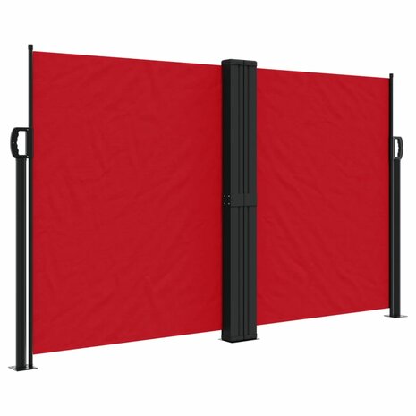 Windscherm uittrekbaar 140x1200 cm rood 2