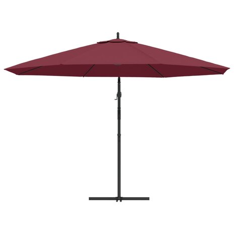 Zweefparasol met aluminium paal 350 cm bordeauxrood 5