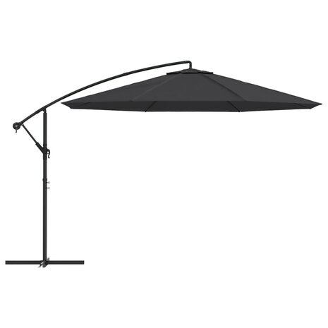 Zweefparasol met aluminium paal 350 cm zwart 3