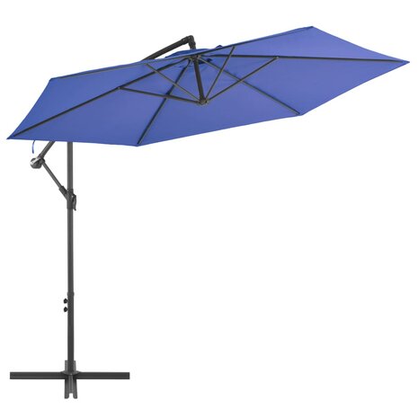 Zweefparasol met aluminium paal 300 cm blauw 1