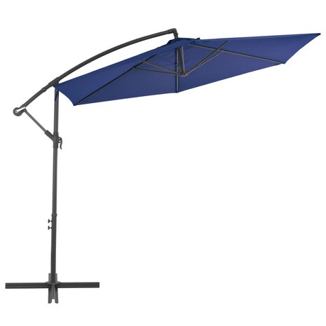 Zweefparasol met aluminium paal 300 cm blauw 2