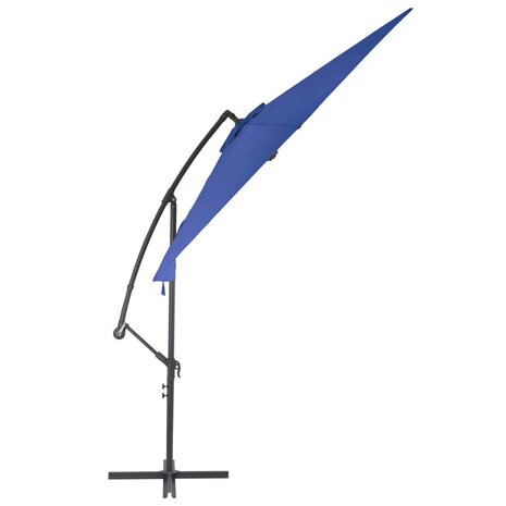 Zweefparasol met aluminium paal 300 cm blauw 3