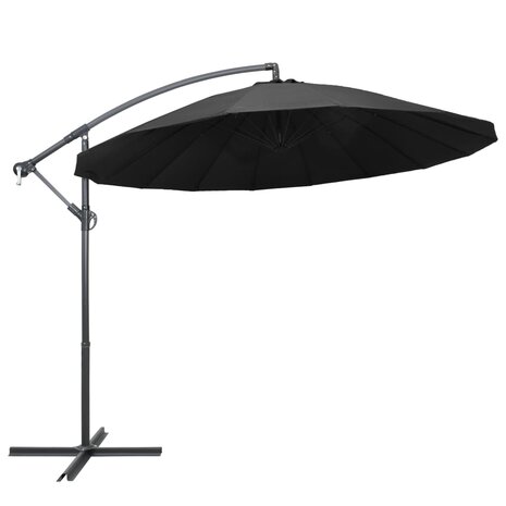 Zweefparasol met aluminium paal 3 m antraciet 1