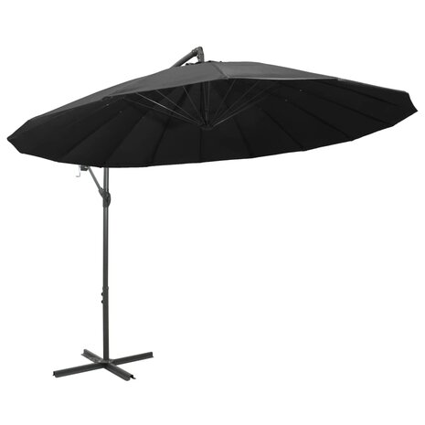 Zweefparasol met aluminium paal 3 m antraciet 2