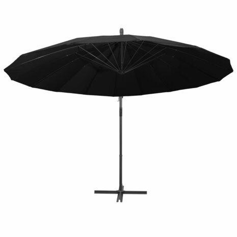 Zweefparasol met aluminium paal 3 m zwart 3