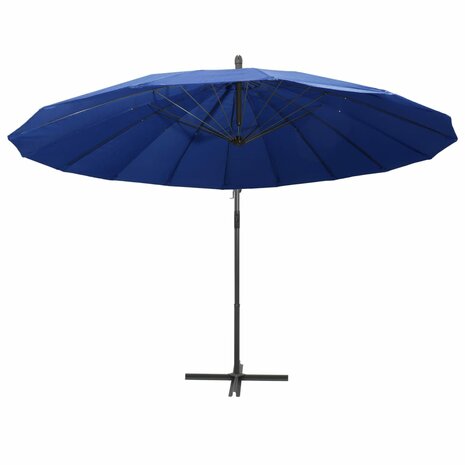 Zweefparasol met aluminium paal 3 m blauw 3