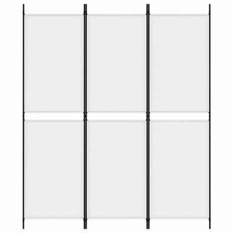 Kamerscherm met 3 panelen 150x180 cm stof wit 3