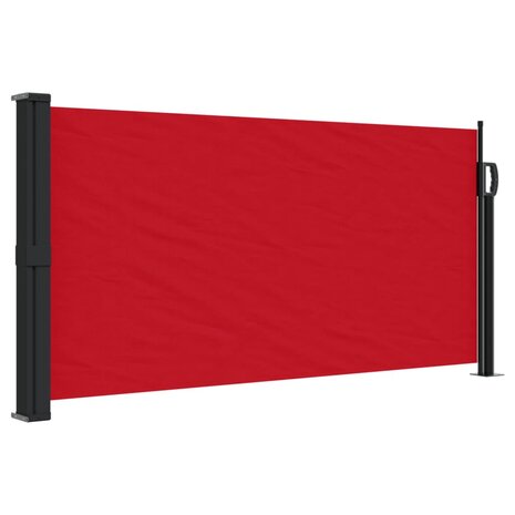 Windscherm uittrekbaar 100x500 cm rood 2