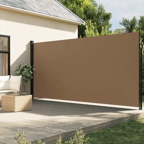 Windscherm uittrekbaar 220x600 cm taupe 1