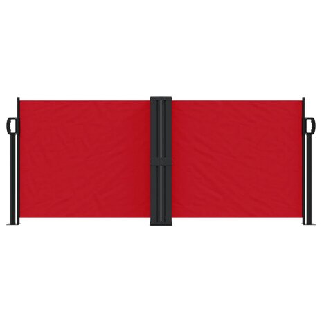 Windscherm uittrekbaar 100x600 cm rood 3