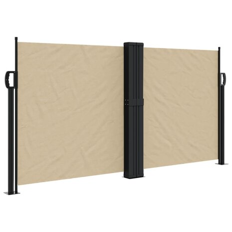 Windscherm uittrekbaar 120x600 cm beige 2