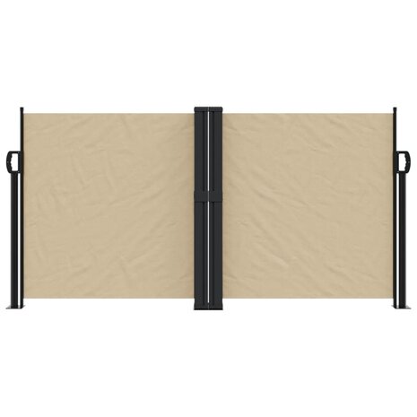 Windscherm uittrekbaar 120x600 cm beige 3