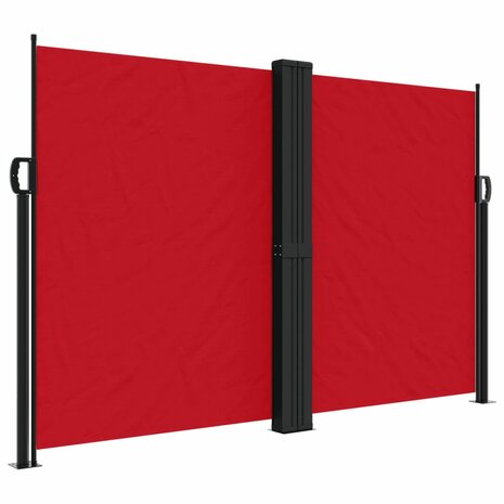 Windscherm uittrekbaar 160x600 cm rood 2