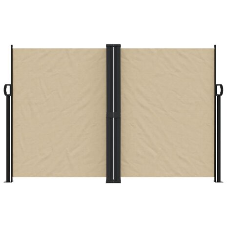 Windscherm uittrekbaar 160x600 cm beige 3