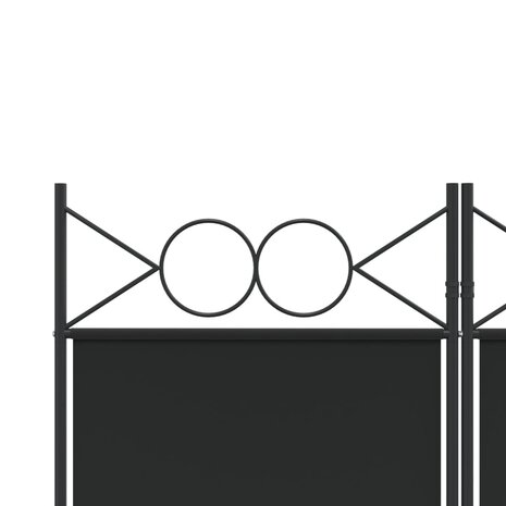 Kamerscherm met 6 panelen 240x200 cm stof zwart 7