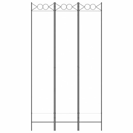 Kamerscherm met 3 panelen 120x220 cm stof wit 3