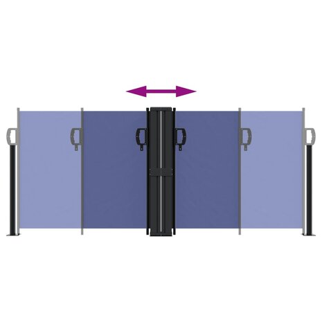 Windscherm uittrekbaar 100x1000 cm blauw 5