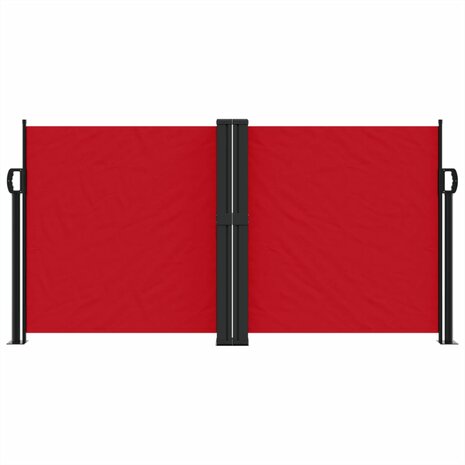 Windscherm uittrekbaar 120x1200 cm rood 3