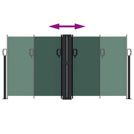Windscherm uittrekbaar 120x1200 cm donkergroen 5