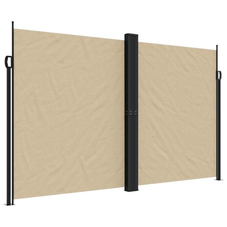 Windscherm uittrekbaar 200x1200 cm beige 2